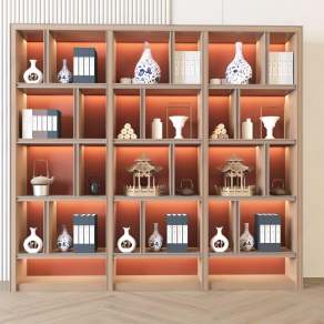 新中式陈列柜3D模型下载